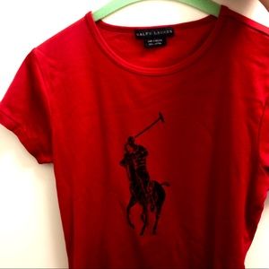Red polo Authentic RALPH LAUREN T shirt